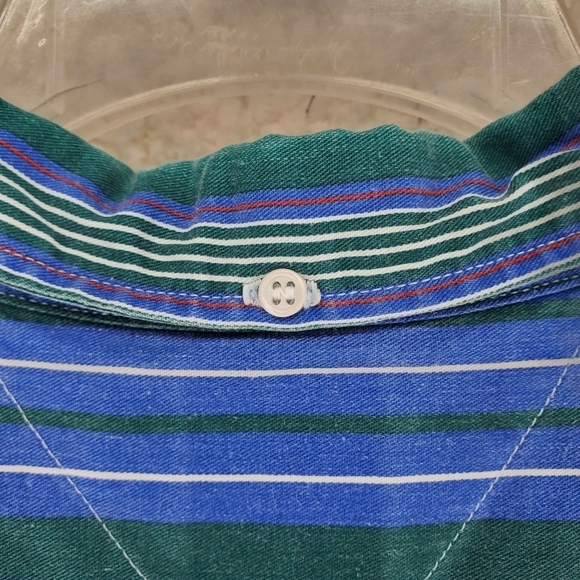 Vtg McIntosh Seymoor Shirt Mens L Button Down Multicolor Striped Pockets Cotton - Picture 12 of 14